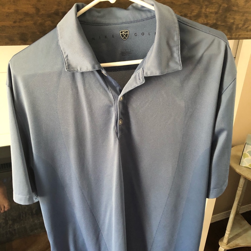 Blue Nike golf polo